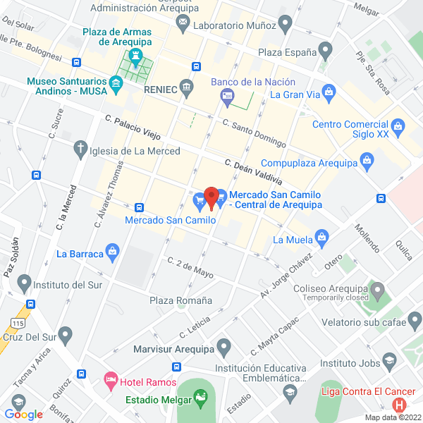Map of Especerias Abarrotes Betty