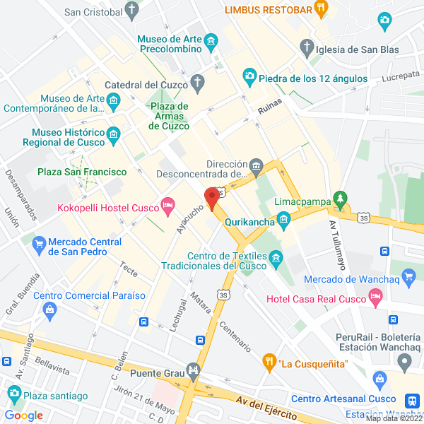 Map of Aadventure Cusco Tours