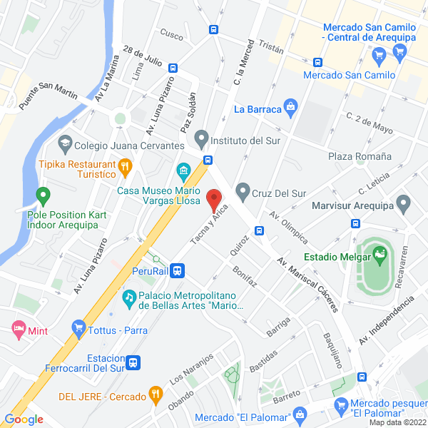 Map of Institucion Superior Pedagico Jose Luis Bustamante y Rivero