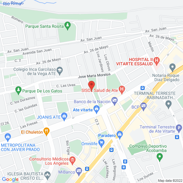 Map of Aquije Santa Gadea Jorge Godofredo