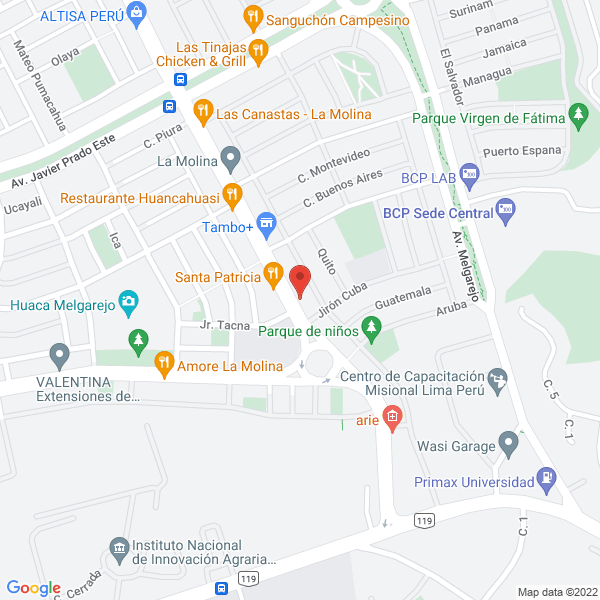 Map of Puemape Lazarte de Valenzuela Olga Bertha