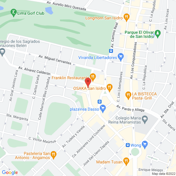 Map of I e I Guillermo Icochea Ingenieros Concultores