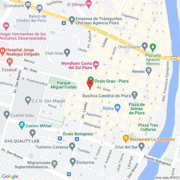 Map of Cabinas de Internet Piura Net