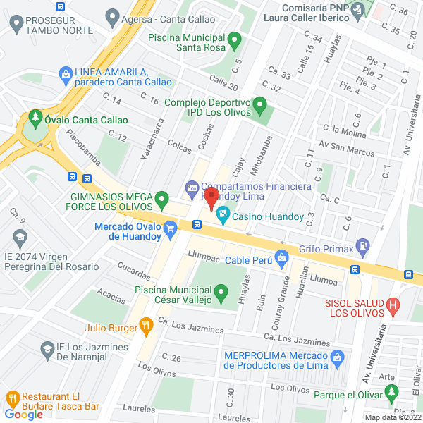 Map of Consultoria y Soluc. en Inform