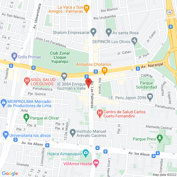 Map of Centro Veterinario Ls Palmeras