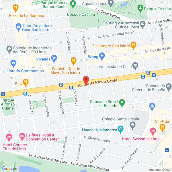 Map of Masajes Terapeuticos San Isidro