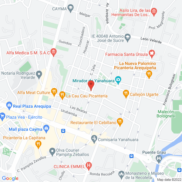 Map of Hotel Yanahuara