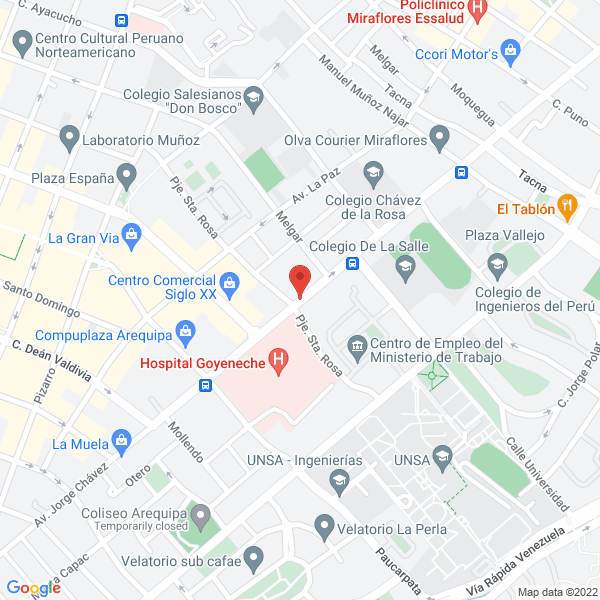 Map of Casa de Retiro la Recoleta