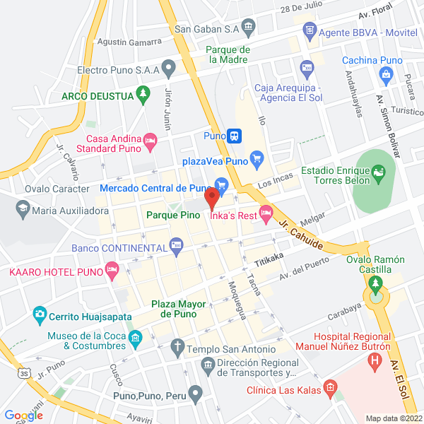 Map of Hotel Zurit