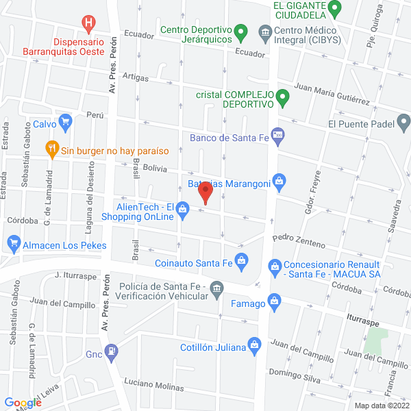 Map of Carruega Viajes