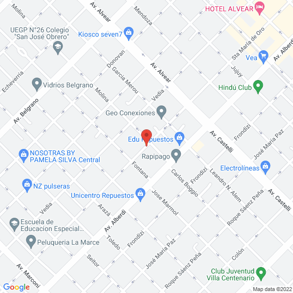 Map of Hospital Veterinario de Lomonaco Andrea