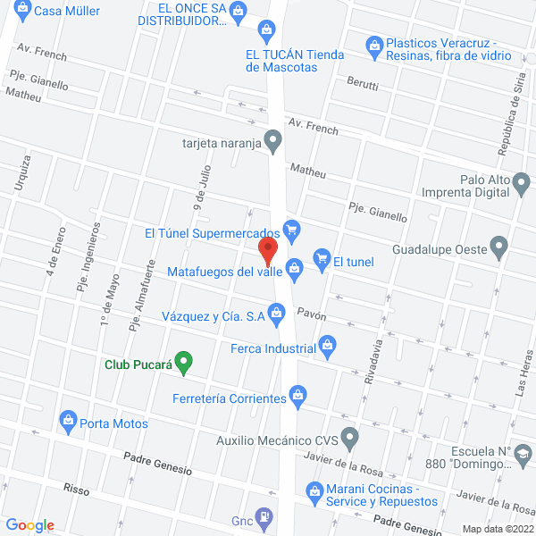 Map of Rectificaciones a del Valle de e Lopez Gonzalez