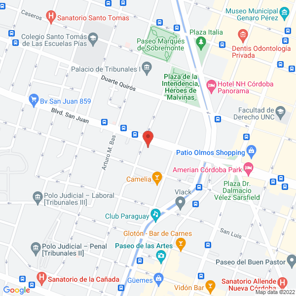 Map of Dra Zulema Pedetta