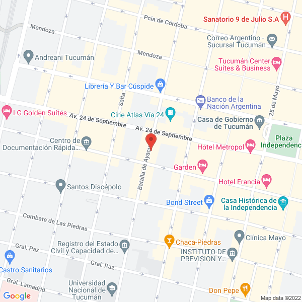 Map of Psic. Fatima Jimena Palacios