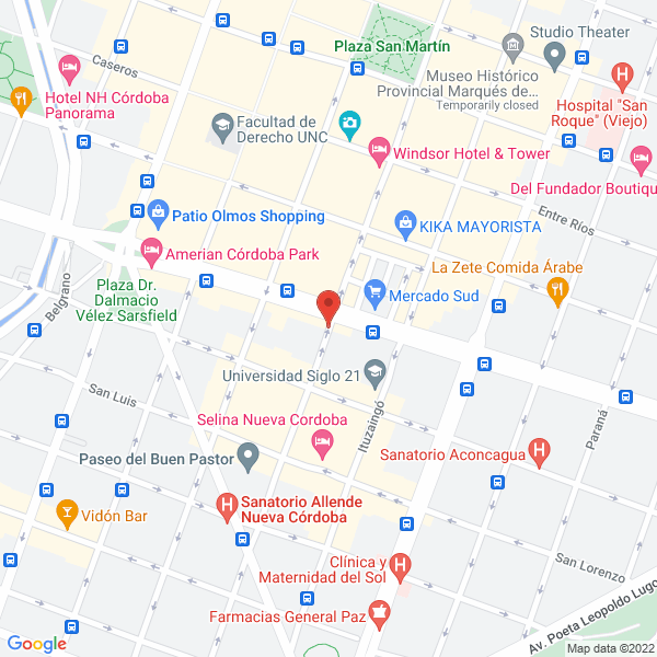 Map of Lic en Psicologia Lucia Paira