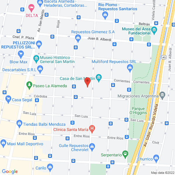 Map of Vicente Guercio