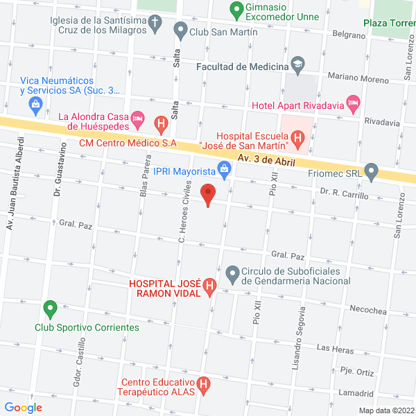 Map of Miguel a Meza