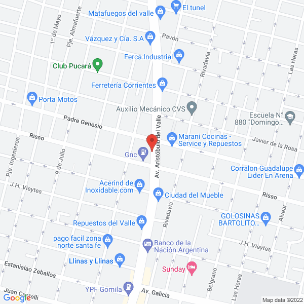 Map of Doña Victoria Fabrica de Pastas