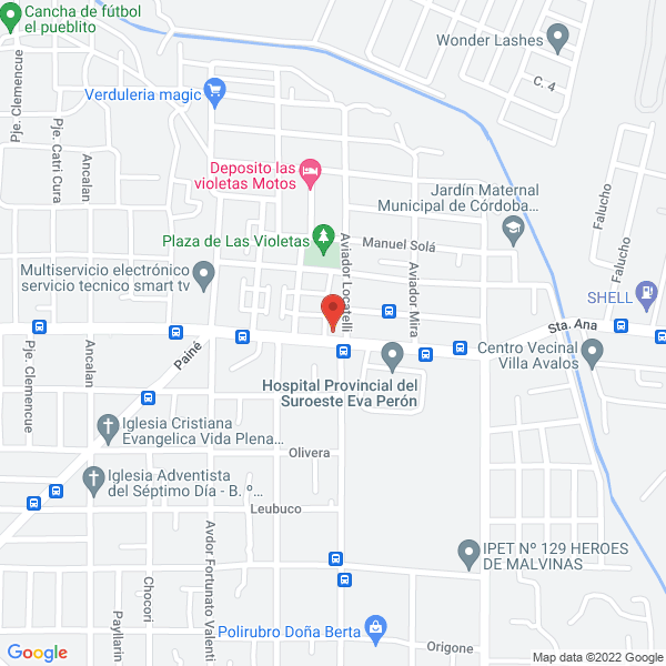 Map of Panaderia San Alberto.