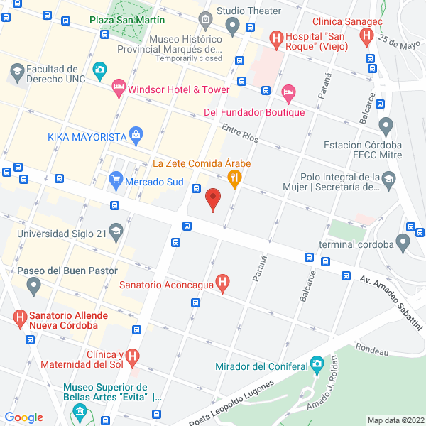 Map of Optica Suiza Argentina - Optica y Contactologia en General