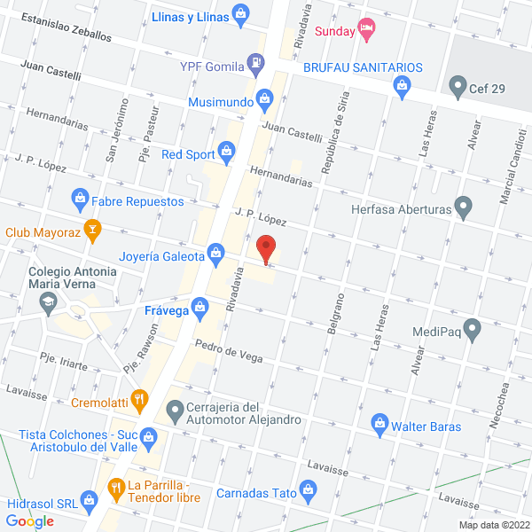 Map of Dra Elian Ruscitti