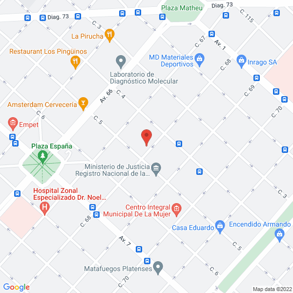 Map of Dra Susana Pisano