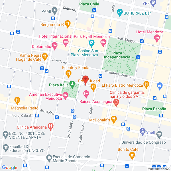 Map of Obra Social del Personal del Aca