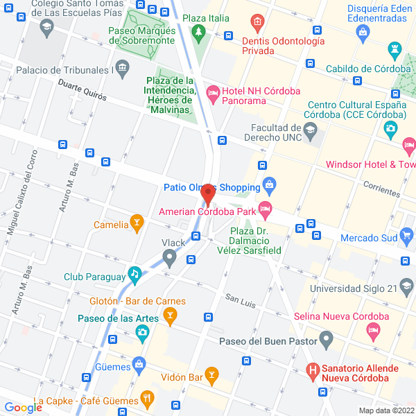 Map of Consultorio Nutricional Cordoba Capital