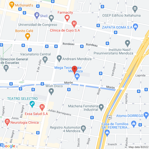 Map of Escuela Superior de Periodismo Deportivo de Mendoza - Pt-171