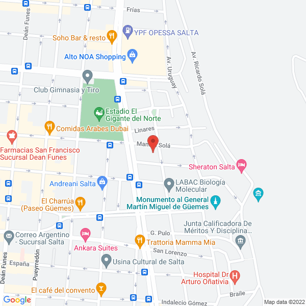 Map of Cardiologia Intervencionista Francisco Caprotta Uriburu