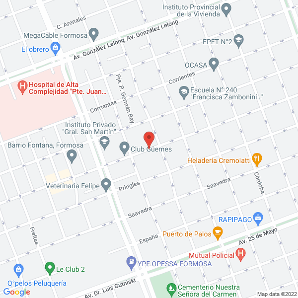Map of Hermanas Franciscanas Misioneras del Niño Jesus