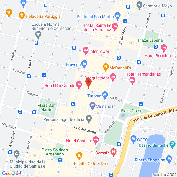 Map of Servicio Publico Provincial de Defensa Penal