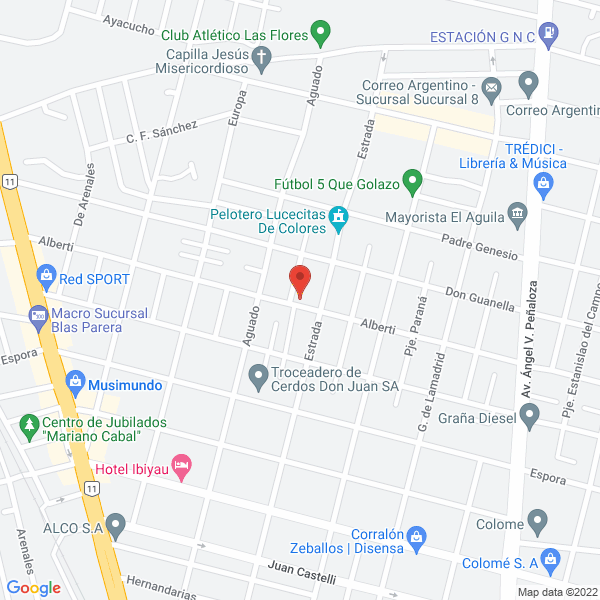 Map of Ministerio de Salud y Medio Ambiente