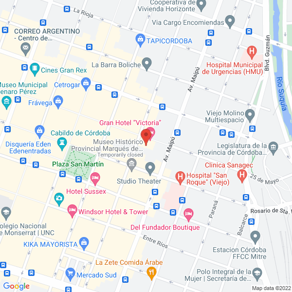Map of Bertero Francisco Jose