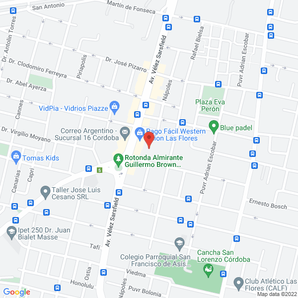 Map of Asociados Zimmermann - Inmobiliaria