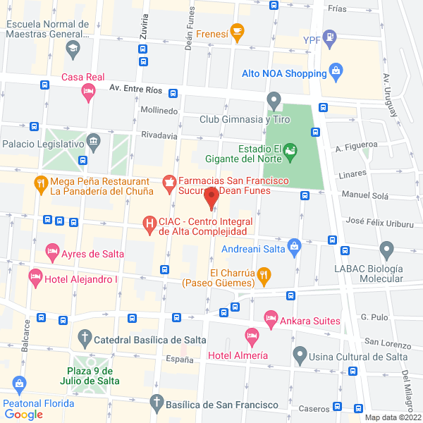Map of Palacio Usandiviras Bussines And Suites