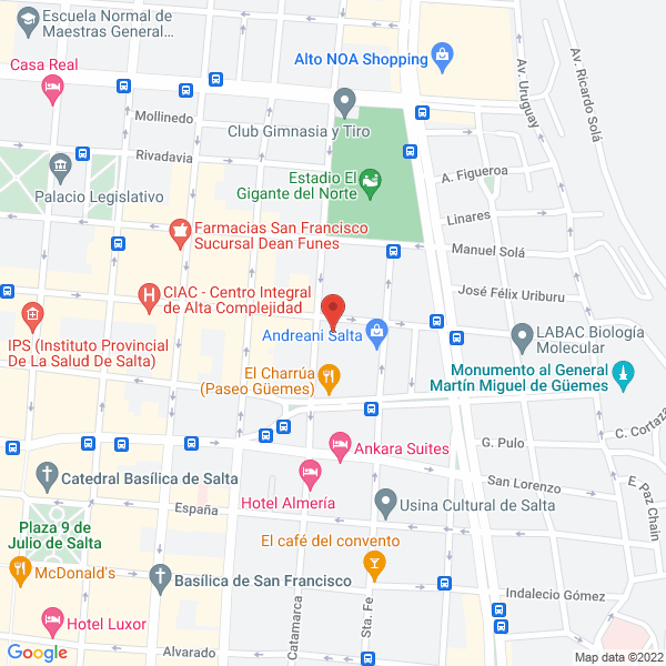 Map of Agrimensura y Desarrollos Inmobiliarios