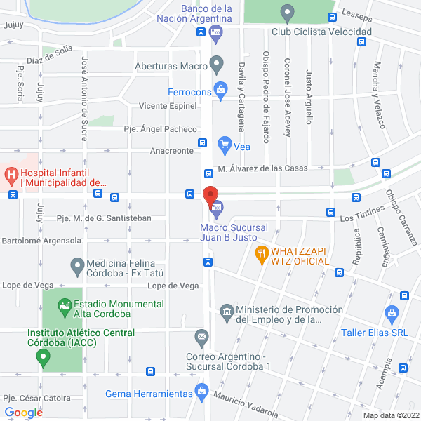 Map of Cordoba Inmuebles