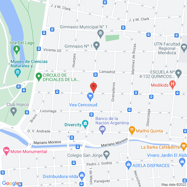 Map of Inmobiliaria Tomba Propiedades
