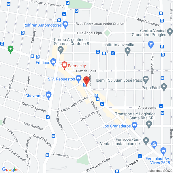 Map of Barrera