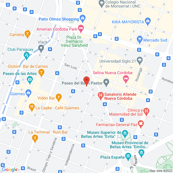 Map of Casi Güemes Hoteles