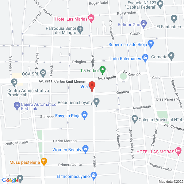Map of Hotel Petit las Marias