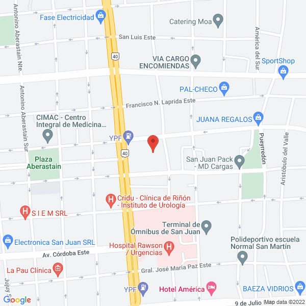 Map of Hotel la Posada