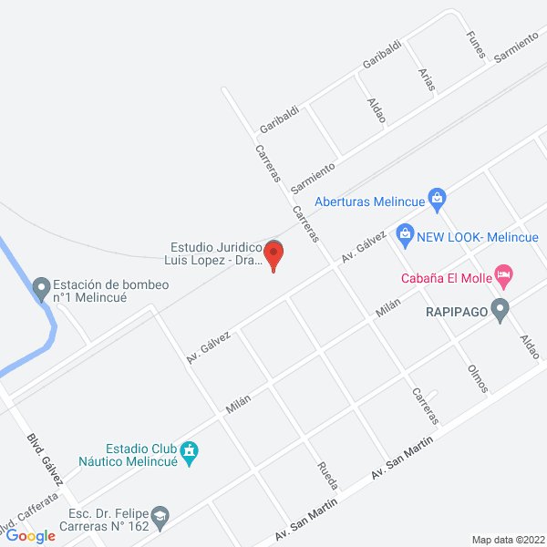 Map of Hospedaje Posta de Melincue Abierto Todo el Año