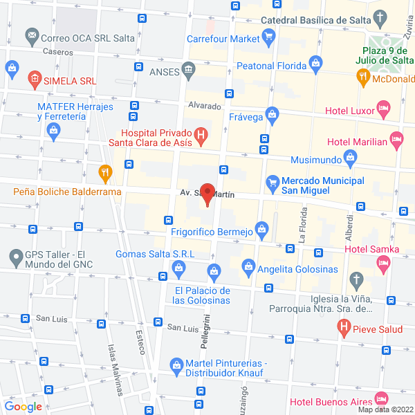 Map of Hotel Shauard
