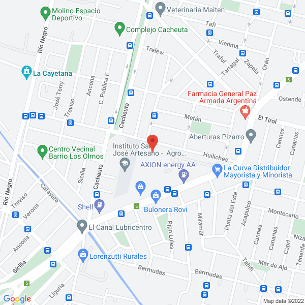Map of Instituto San Jose Artesano - Produccion Agricola