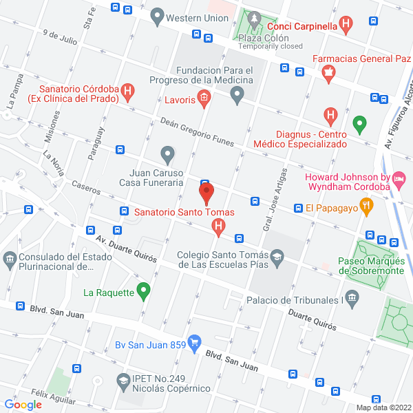 Map of Colegio San Jose Hnas. Dominicas