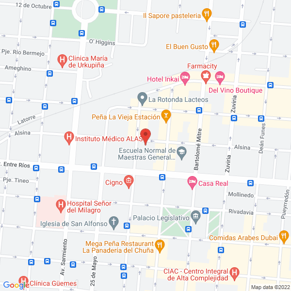 Map of Colegios de Odontologos