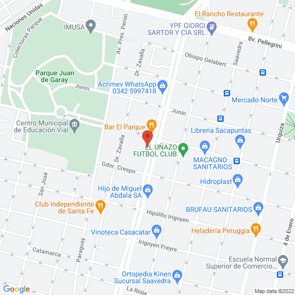 Map of Clinica de Nefrologia - Urologia y Enfermedades Cardiovasculares