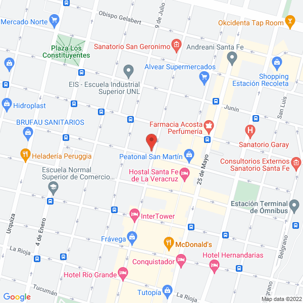 Map of Instituto de Cardiologia Santa Fe